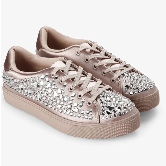 rhinestone platform sneakers